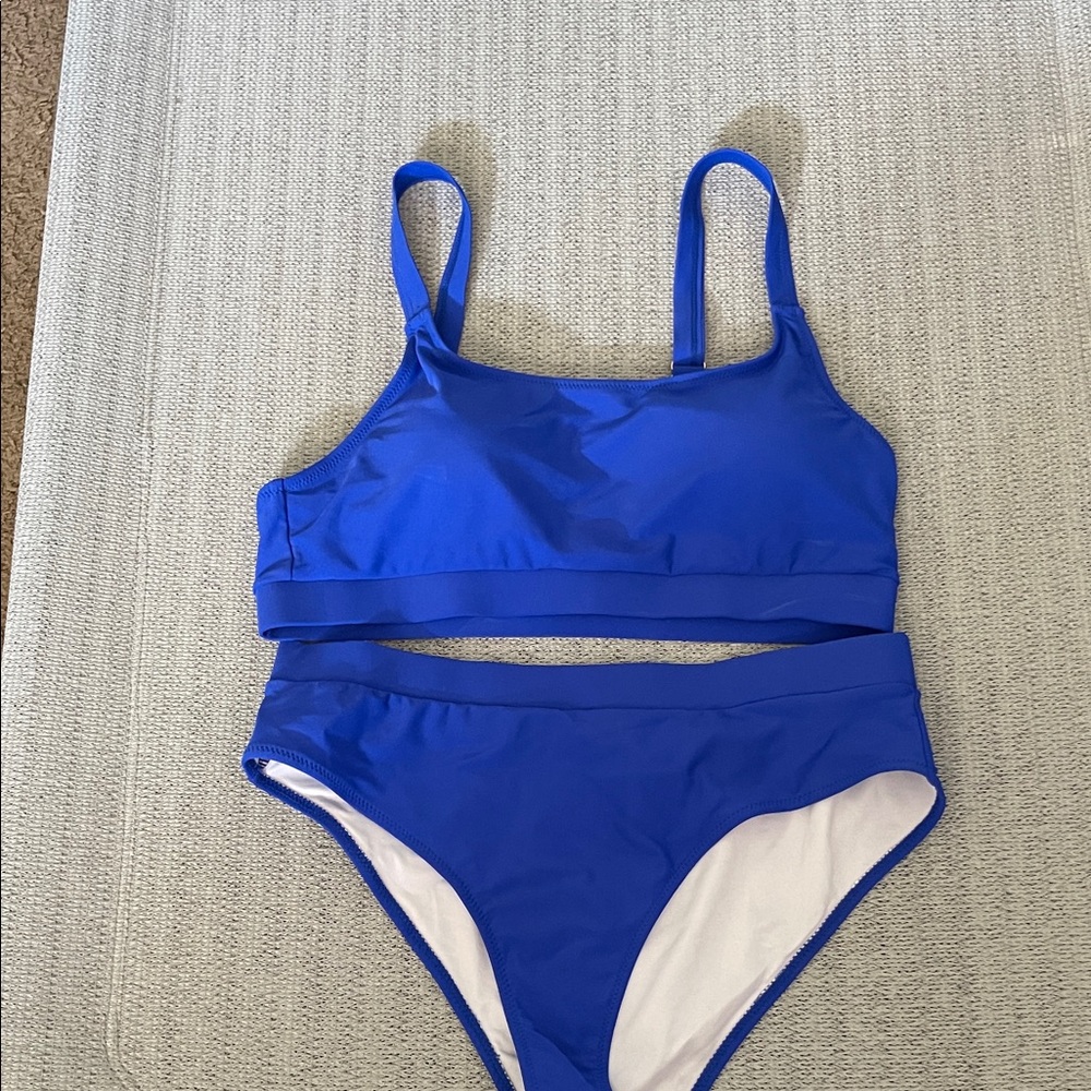 Care Label Blue Bikini Set